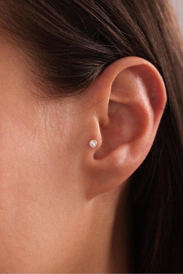 Tek Taşlı Punto Tragus Küpe - Image 1