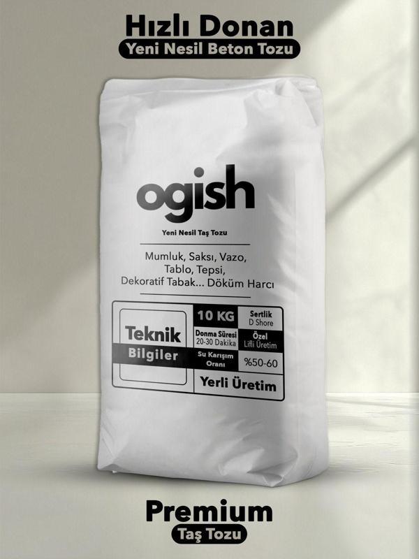 Premium Taş Tozu - Hızlı Donan Profesyonel Taş Tozu - Mumluk & Vazo Döküm Beton Harcı 10 Kg - Image 1