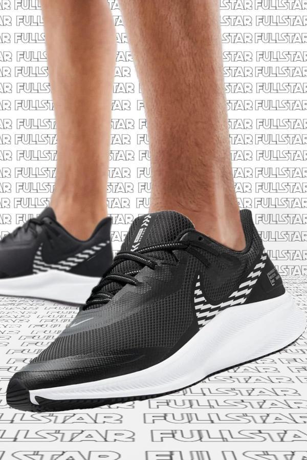 Nike Quest 3 Shield Walk Run Shoes Water Rpll. Reflektörlü Yürüyüş Koşu Ayakkabısı Siyah - Image 1