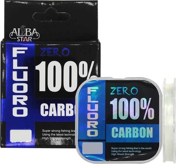 AlbaStar Zero Clear FluoroCarbon Olta Misinası 25 mt 0,24 MM - Image 1