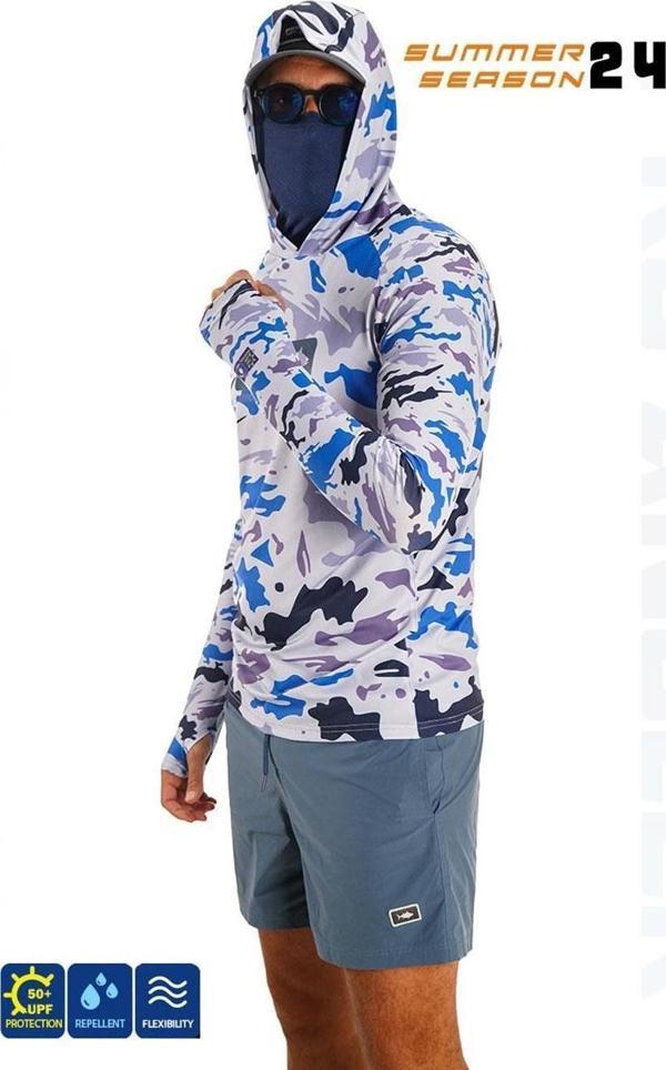 Fujin Pro Angler S24 Buff & Hoodi Natural Blue Camo L - Image 1