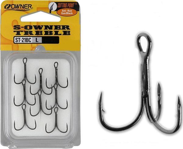 Owner S-Owner Treble 5621 ST-21BC Black Chrome Çarpma Olta İğnesi BLACK-NO:6 - Image 1