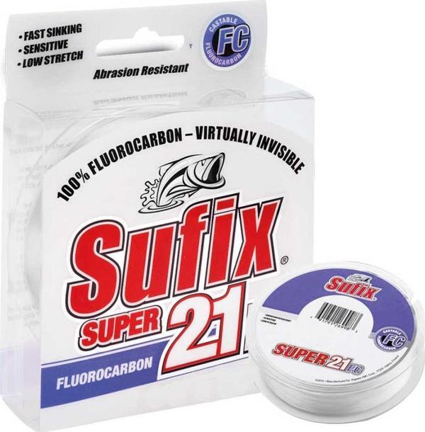 Sufix Süper 21FC Clear FluoroCarbon Olta Misinası 50mt 0,14 mm - Image 1