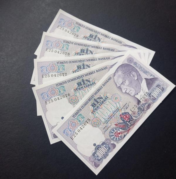 Escoines Koleksiyon 399636712dc2547290 7.Emisyon 1Tertip 1000Türk Lirası Seri takipli ÇİL kağıt para - Image 1