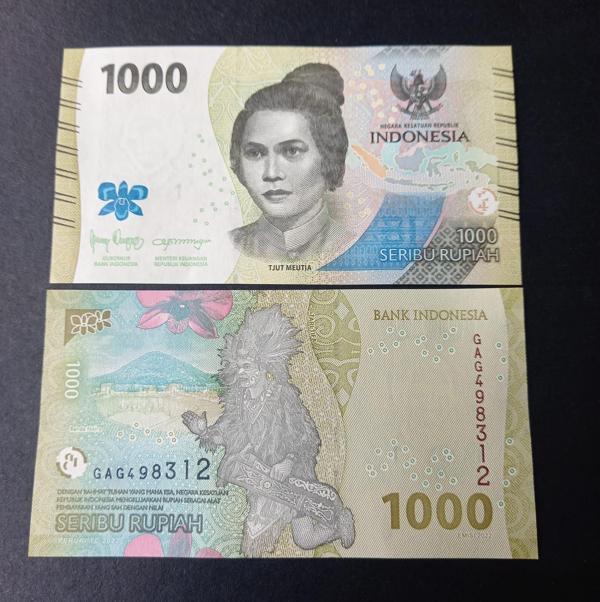 Escoines Koleksiyon 3996367df653cd4527 2022 Endonezya 1000 Rupiah ÇİL eski yabancı kağıt para - Image 1