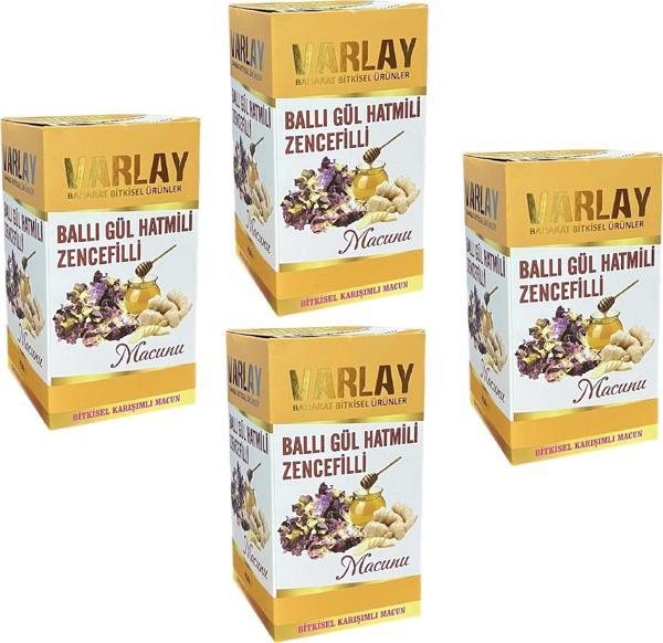 Varlay Ballı Gül Hatmili Zencefilli Macun 450 gr 4 Adet - Image 1
