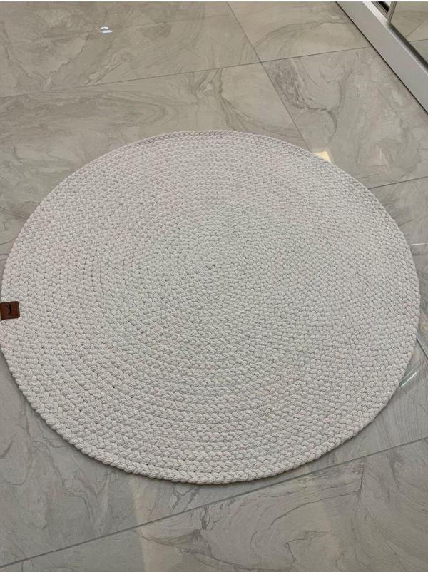 Yağlıoğlu Tekstil Petek Hasır Jut Ekru Örgü Halı & Kilim - Image 1