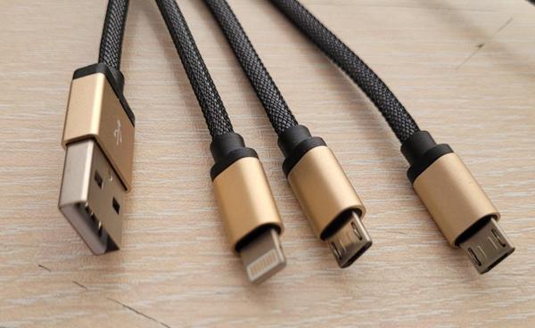 Earldom 2 adet Micro USB + 1 adet Lightning Şarj Kablosu 1.2 M Gümüş - Image 1