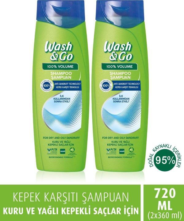 Wash & Go Kepek Karşıtı Şampuan 360 Ml X2 Adet - Image 1