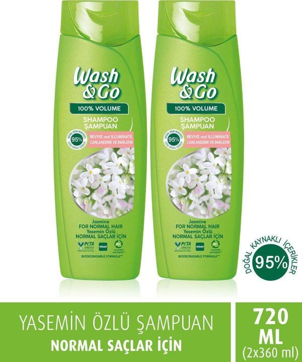 Wash & Go Yasemin Özlü Şampuan 360 Ml X2 Adet - Image 1