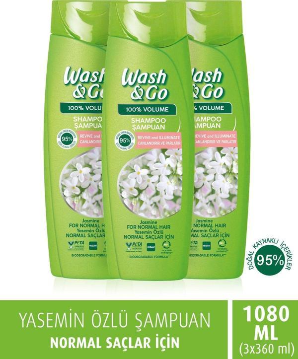 Wash & Go Yasemin Özlü Şampuan 360 Ml X3 Adet - Image 1