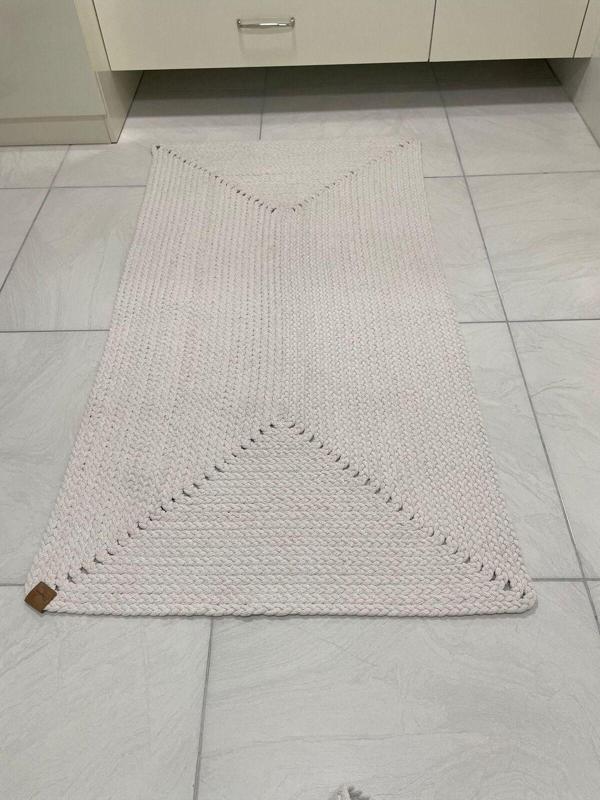 Yağlıoğlu Tekstil Petek Hasır Jut Ekru Örgü Halı & Kilim - Image 1