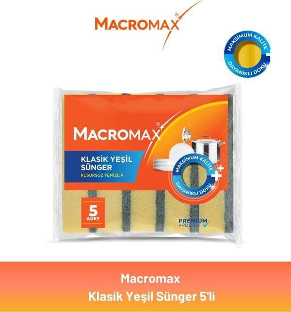 Macromax Klasik Yeşil Sünger 5'li - Image 1