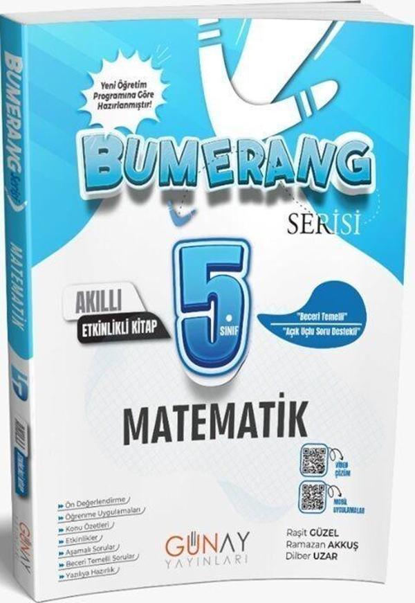 5. Sınıf Matematik Bumerang Etkinlikli Akıllı Defter Kitap Günay Yayınları - Günay Yayınları - Image 1
