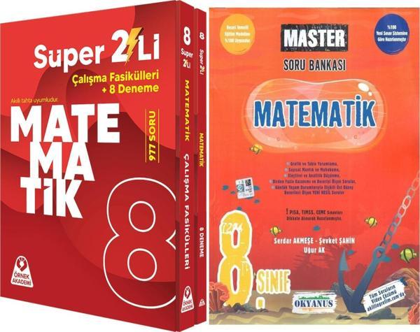 Örnek Akademi 8. Sınıf Süper İkili Matematik Seti ve Okyanus Master Soru Bankası Seti 2 Kitap - Okyanus Yayıncılık - Image 1