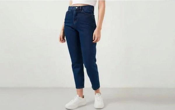 Slim Fit Mom Jeans Kot Pantolon - Image 1