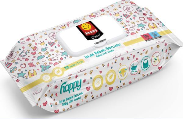 Happy Clean Islak Bebek Havlusu 72 Adet - Image 1
