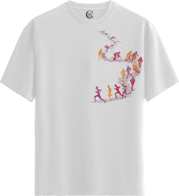 Endless Motion - %100 Pamuklu Kadın Beyaz Tişört - Premium Quality - Image 1