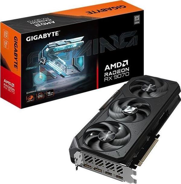 GIGABYTE Radeon RX 9070 GAMING OC 16GB RGB Lighting 256Bit AMD Ekran Kartı - Image 1