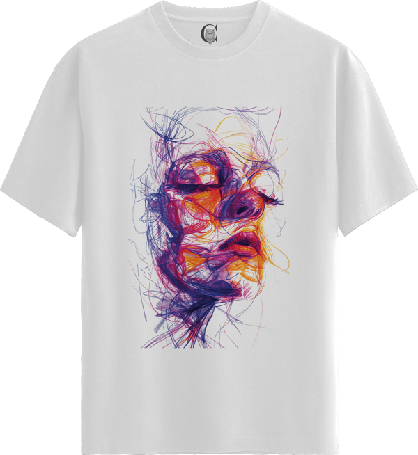 Neon Flow - %100 Pamuklu Erkek Beyaz Tişört - Premium Quality - Image 1