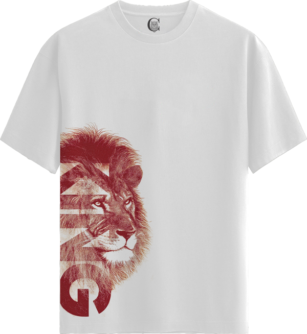 Lion Fury - %100 Pamuklu Kadın Beyaz Tişört - Premium Quality - Image 1
