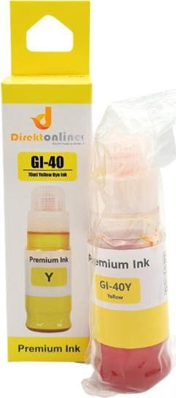 Canon GI-40/Pixma G7040-GM2040 Sarı Muadil Mürekkep - Image 1