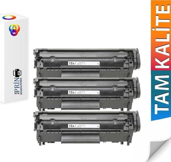 Plusprint Hp Laserjet 1020 Yazıcı Uyumlu 12A Muadil Toner 3'lü Paket - Image 1