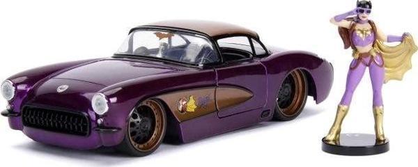 Jada Toys 1: 24 1957 Chevy Corvette W/Batgirl Figürü - Image 1