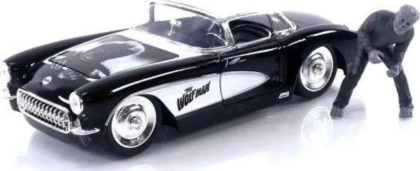 Universal Monsters1957 Chevy Corvette Döküm Araba ve Wolfman Figürü - Image 1