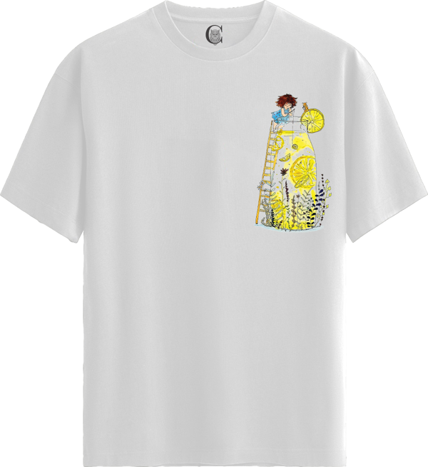 Lemon Elixir - %100 Pamuklu Kadın Beyaz Tişört - Premium Quality - Image 1