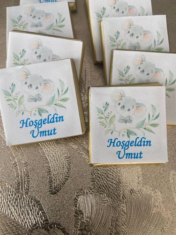 İdalin Concept Yenidoğan Doğum Mevlid Çikolatası 50 Adet Hediyelik Çikolata - Image 1