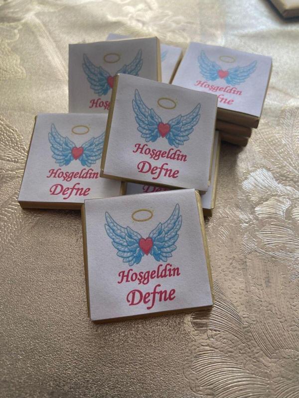 İdalin Concept Yenidoğan Doğum Mevlid Çikolatası 50 Adet Hediyelik Çikolata - Image 1