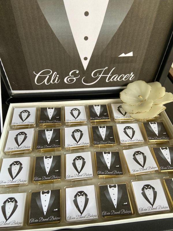 İdalin Concept Damat Bohçası Çikolatası Söz Çikolatası Nişan Nikah Çikolatadı - Image 1