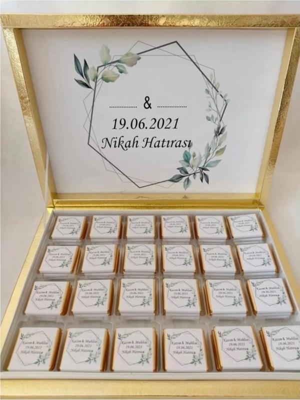 İdalin Concept Nikah Nişan Söz Düğün Hediyesi Hatırası Çikolata - Image 1