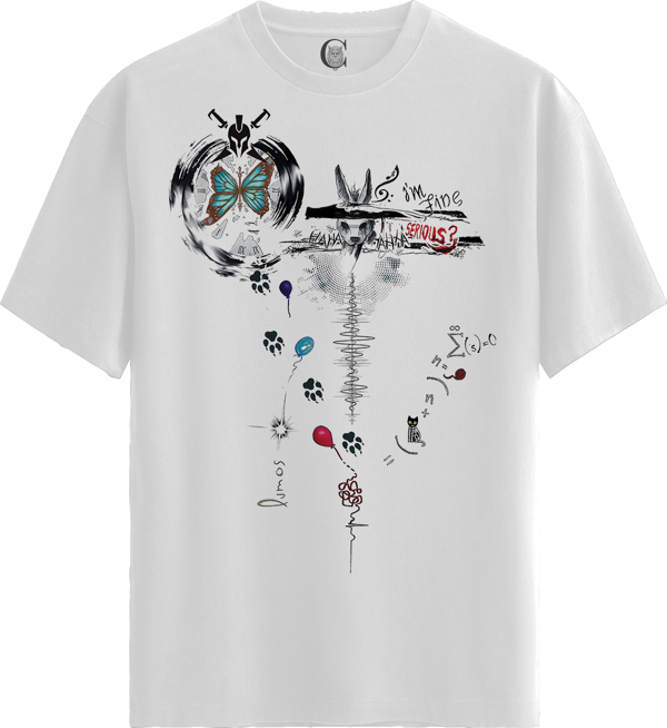 Mystery Art - %100 Pamuklu Kadın Beyaz Tişört - Premium Quality - Image 1