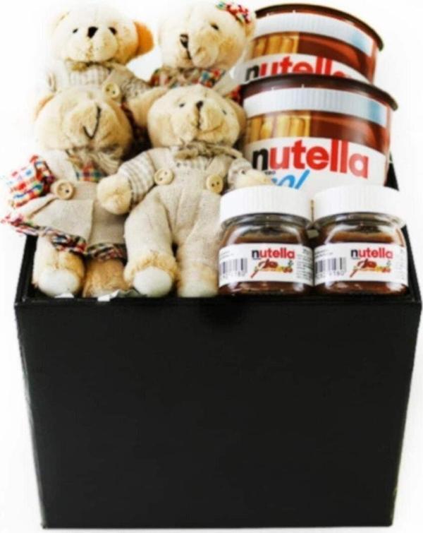 Aysmev Peluş Ayıcık Ve Nutella Hediye Kutusu - Image 1