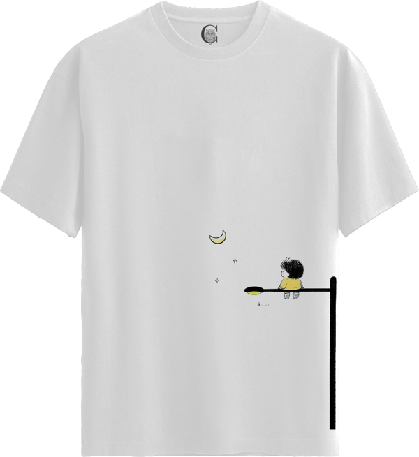 Night Dreamer - %100 Pamuklu Kadın Beyaz Tişört - Premium Quality - Image 1