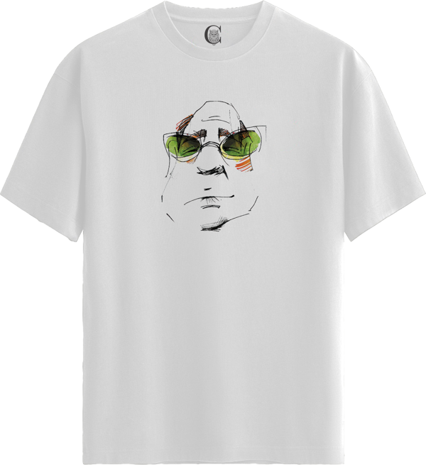 Reflected Vision - %100 Pamuklu Erkek Beyaz Tişört - Premium Quality - Image 1