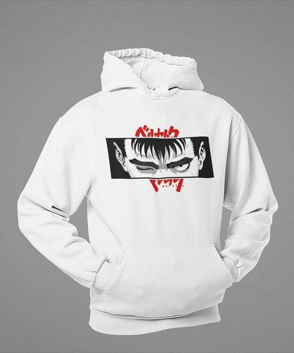 Anime Berserk Baskılı Unisex Oversize Hoodie - Image 1