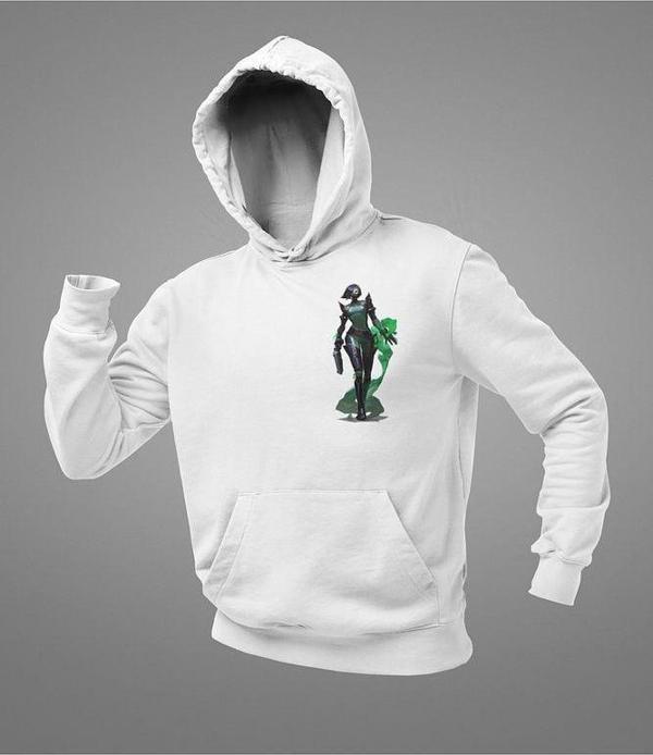 Valorantt Viper Smoke Karakter Baskılı Unisex Oversize Hoodie - Image 1
