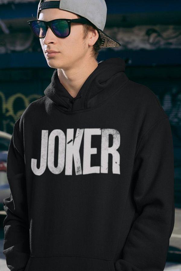 Joker Tasarım Yazılı Unisex Oversize Dc Karakter Hoodie - Image 1