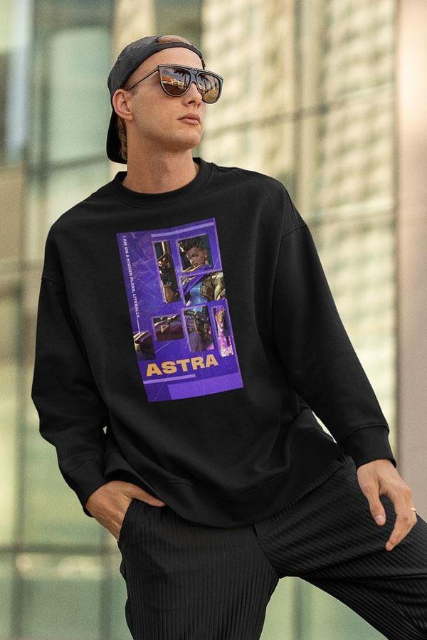 Astra Karakter Baskılı Unisex Oversize Vallorant Sweatshirt - Image 1