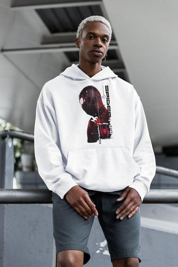 Spider-Man Baskılı Unisex Oversize Marvel Hoodie - Image 1