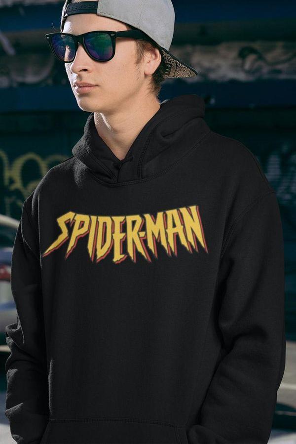 Spider-Man Yazılı Unisex Oversize Örümcek Adam Hoodie - Image 1