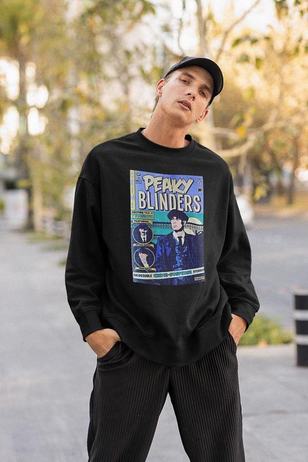 Tasarım Peaky Blinders Baskılı Unisex Oversize Dizi Sweatshirt - Image 1