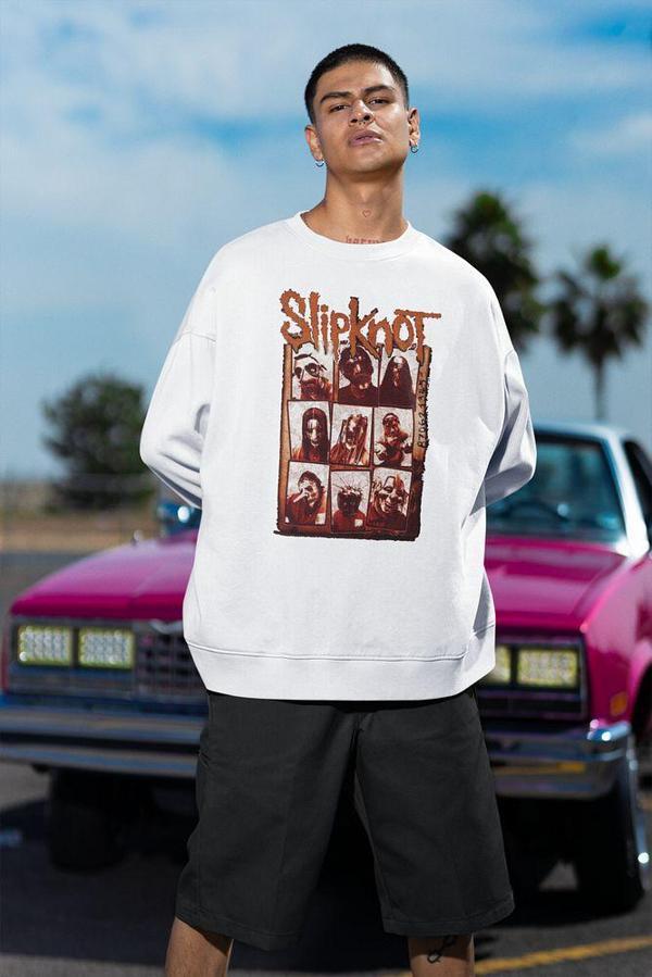 Slipknot Baskılı Unisex Oversize Rock Metal Sweatshirt - Image 1
