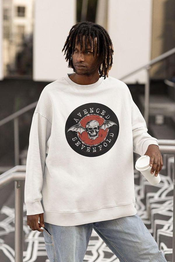 Avenged Sevenfold Baskılı Unisex Oversize Müzik Grubu Sweatshirt - Image 1