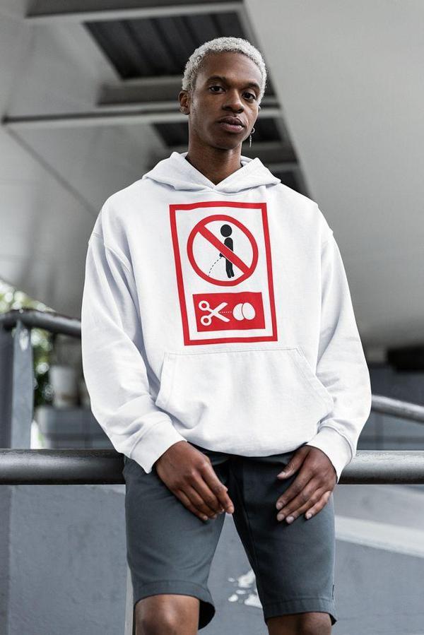 Komik Baskılı Unisex Oversize Tasarım Hoodie - Image 1