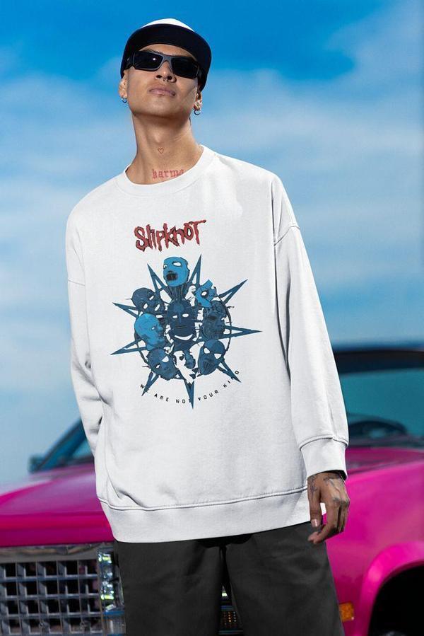 Slipknot We Are Not Your Kind Baskılı Unisex Oversize Rock Metal Sweatshirt - Image 1