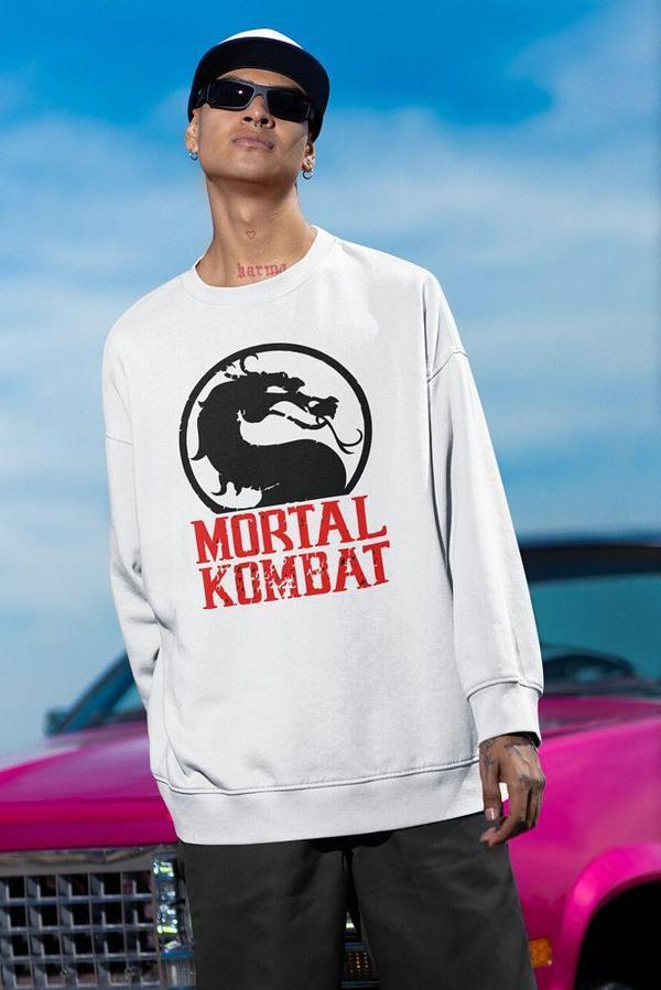 Mortal Kombat Baskılı Unisex Oversize Anime Sweatshirt - Image 1